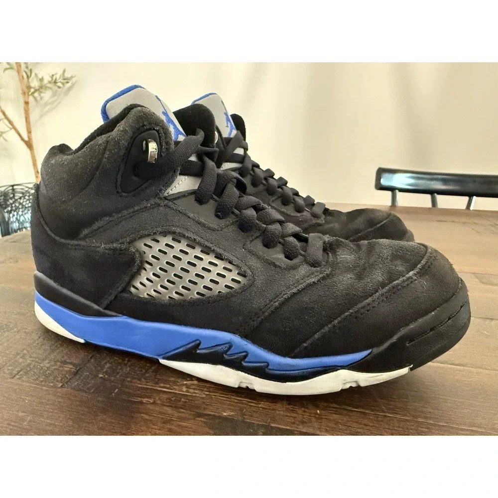 Size 3Y/4.5W - Air Jordan 5 Retro Mid Racer Blue (PS) Kids Boys Shoes 440889-004